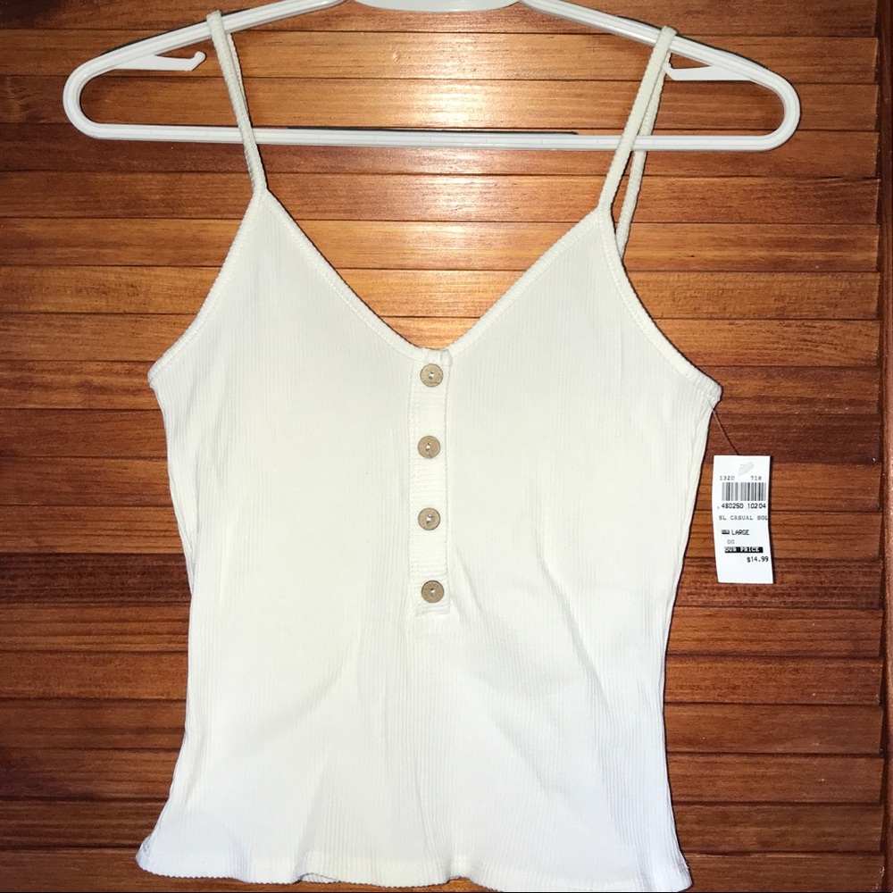 white ribbed tank top!